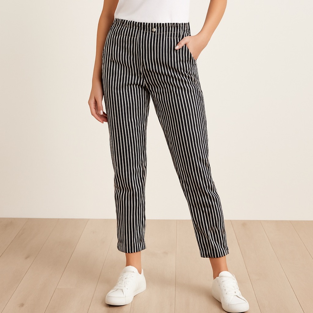 Hollister Monochrome Striped Ultra High-Rise Size XL